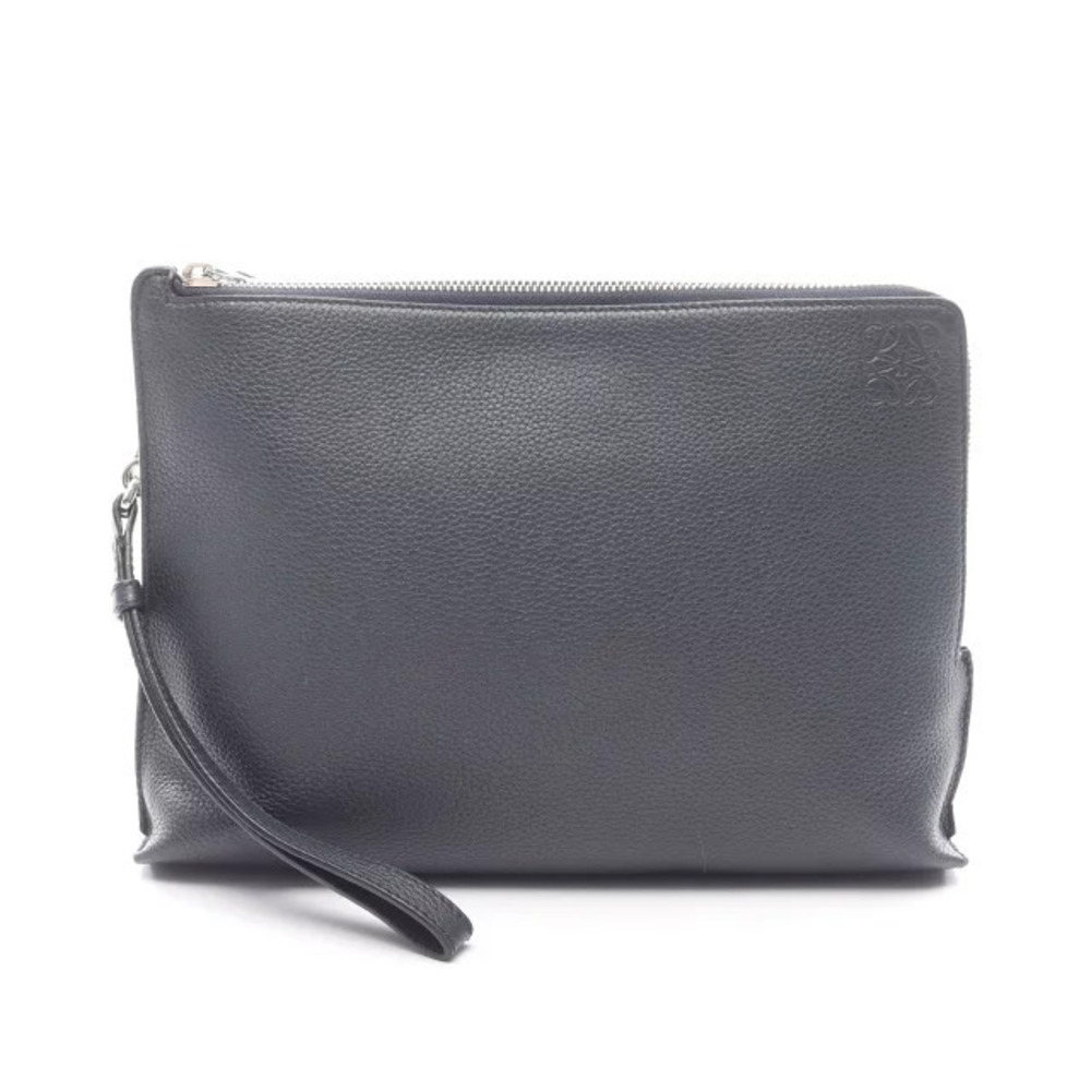 Loewe Anagram Shoulder Bag Leather Navy Blue